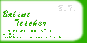 balint teicher business card